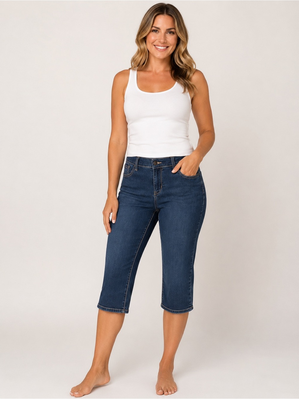 Old Navy Diva Dark Blue Cropped Capri Jeans